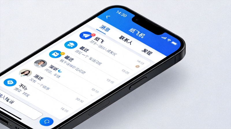 纸飞机安卓手机版应用在手机屏幕上的显示效果图